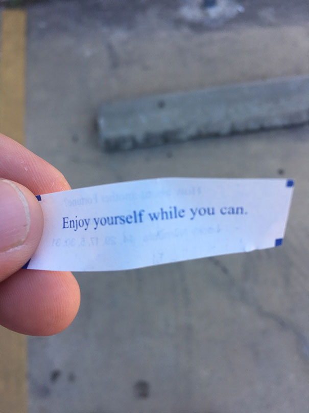 I Think My Fortune Cookie Just Threatened Me