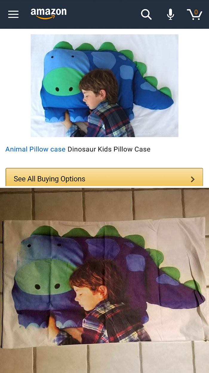 Funda de almohada en forma de dinosaurio