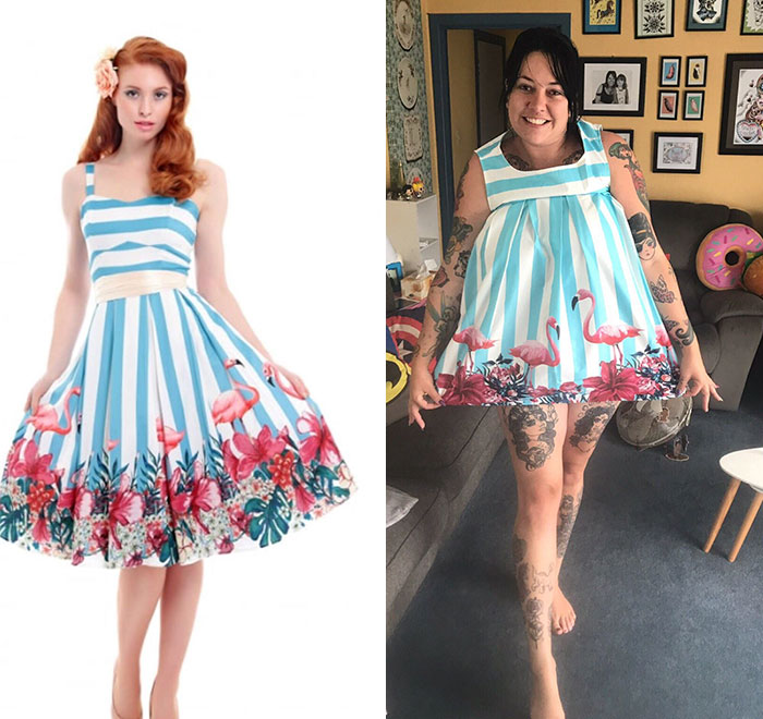 Mi hermana compró este vestido por internet