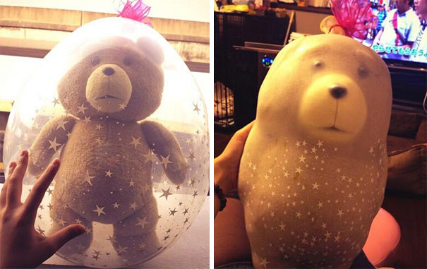 Prepared A Teddy Bear Gift Yesterday For My GF, And Now It Looks Like This
