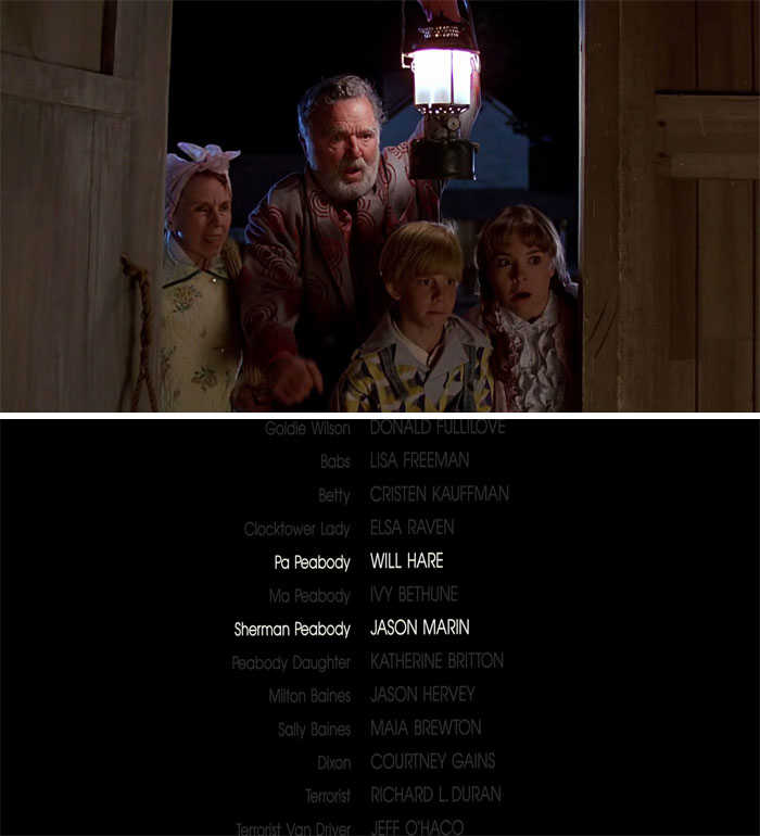In Back To The Future, Mr. Peabody's Son Is Named Sherman.