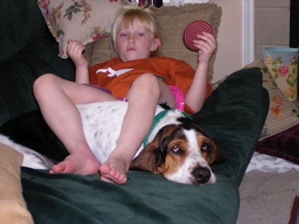 My Daughter And My Brother's Basset Hound, Calhoun, Became Fast Friends.