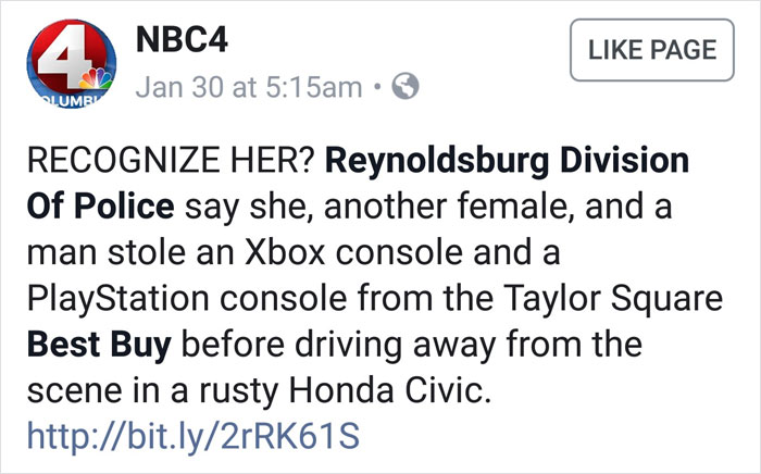 Police Ask People To Identify A Girl Who Stole Xbox And Playstation, And Internet's Reaction Is Hilarious