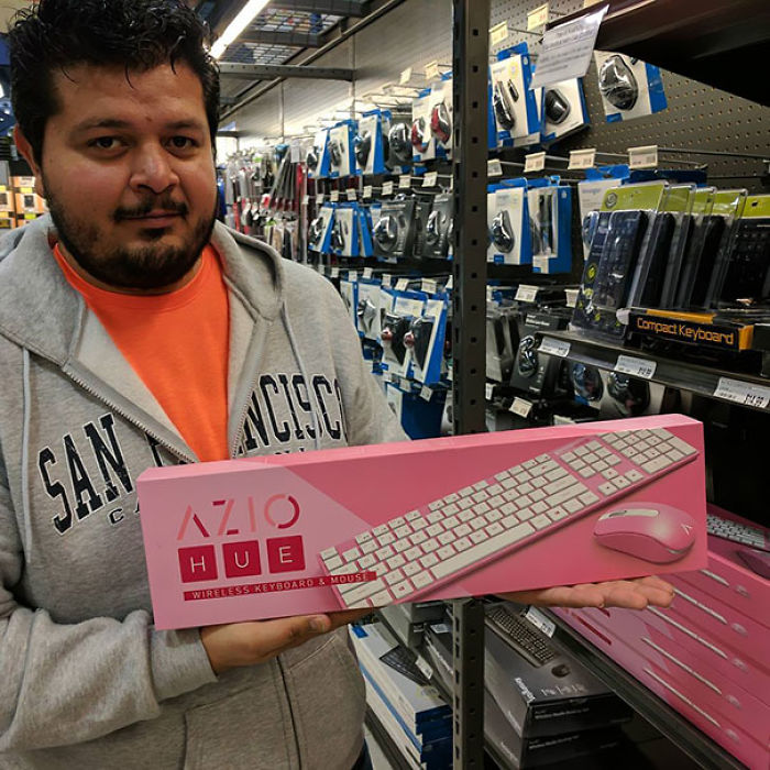 In A Female Voice: "Oh My God! I've Been Waiting For Them To Make Keyboards For Women! Now I Can Finally Type!"