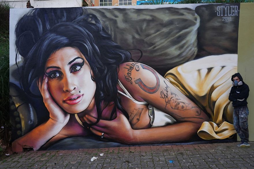 Street Art Tribute To Amy Winehouse