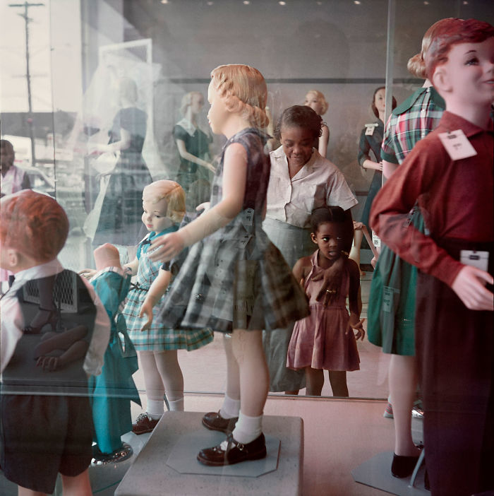 Girl And Her Grandmother Window-Shopping In Mobile, Alabama, 1956