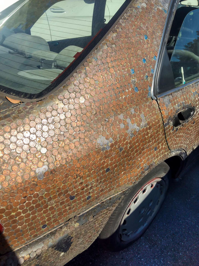 This Car Covered In Pennies