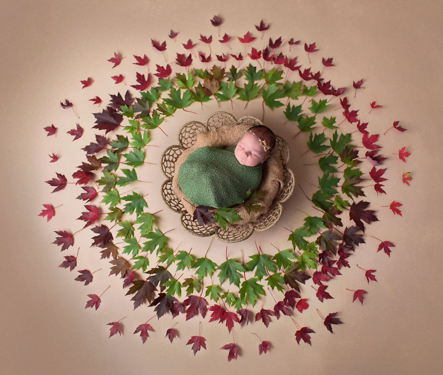 I Incorporated "Mandala" - The Symbol Of Harmony And Completeness In My Baby Photography.