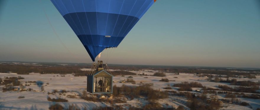 A Company Literally Flew A House Over Lithuania