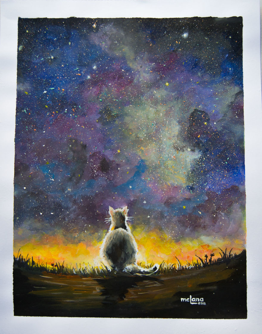 I Painted A Lonely Cat For My Son