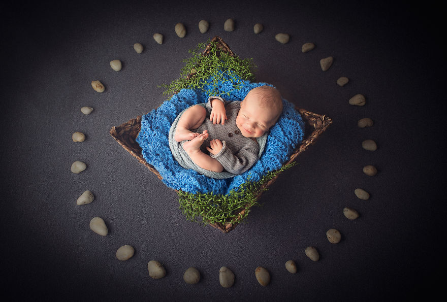 I Incorporated "Mandala" - The Symbol Of Harmony And Completeness In My Baby Photography.