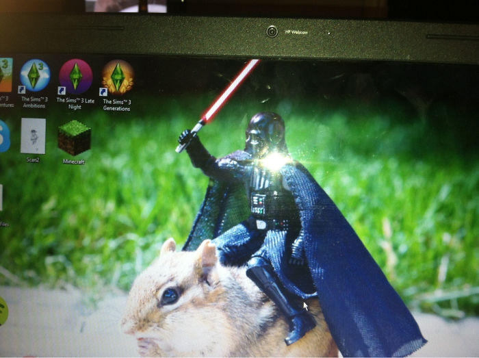 Roommate Brought Home A New Girl, This Is Her Desktop Background... I Think He's Found A Winner