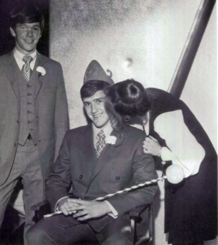 Dude On The Left Declined His Prom King Award So The Runner-Up (My Dad) Could Get Paired Up With The Queen (His Crush)