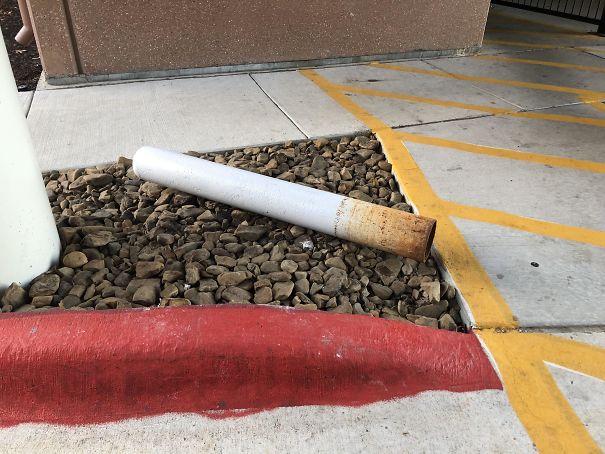 This Fallen Post Looks Like A Discarded Cigarette