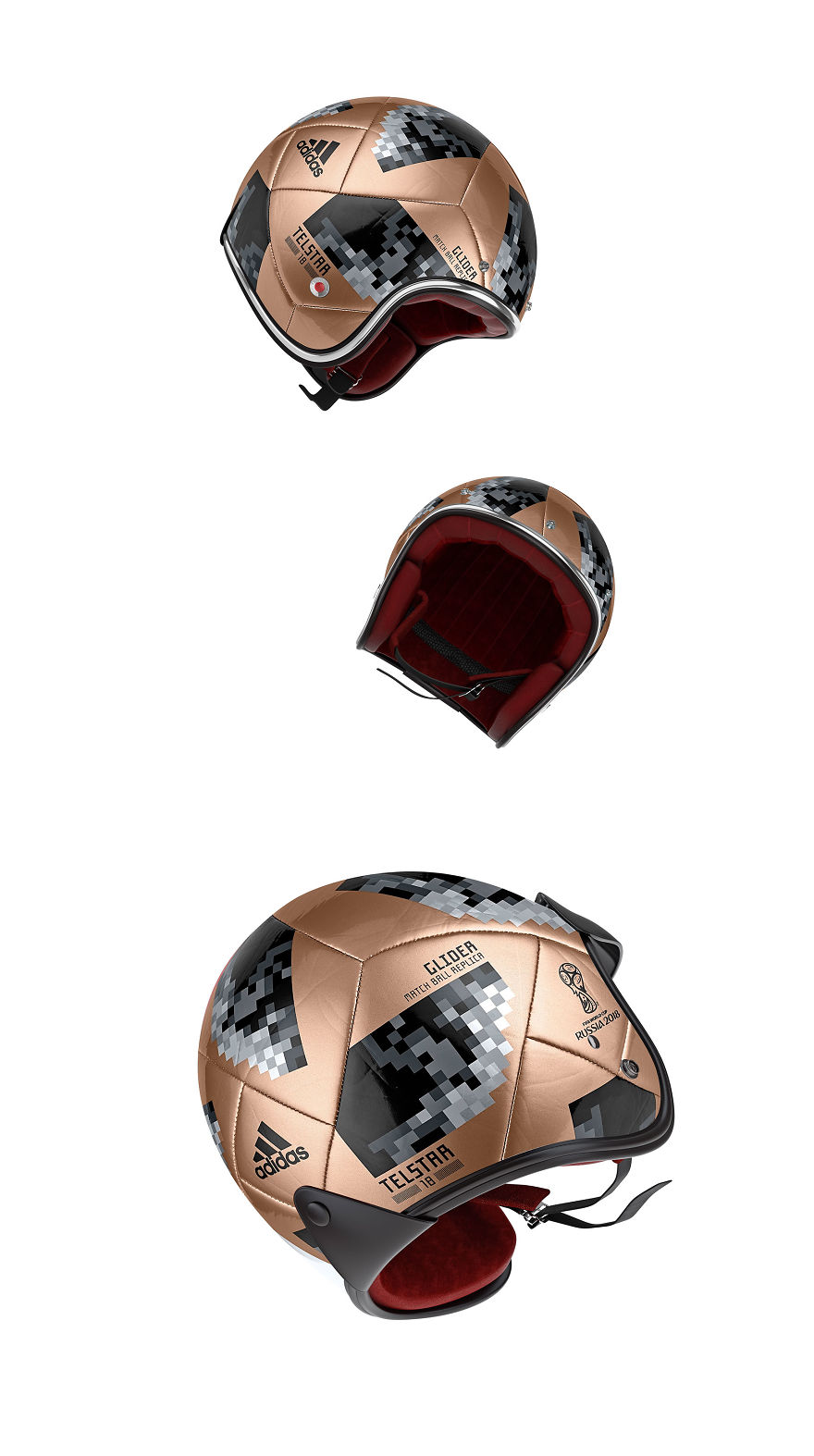 I Made Helmet Design Inspired By Fifa Russia 2018 Official Soccer Ball.