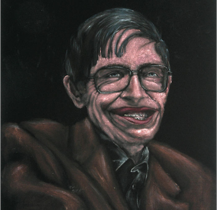 My Black Velvet Portrait Of Dr Hawking.