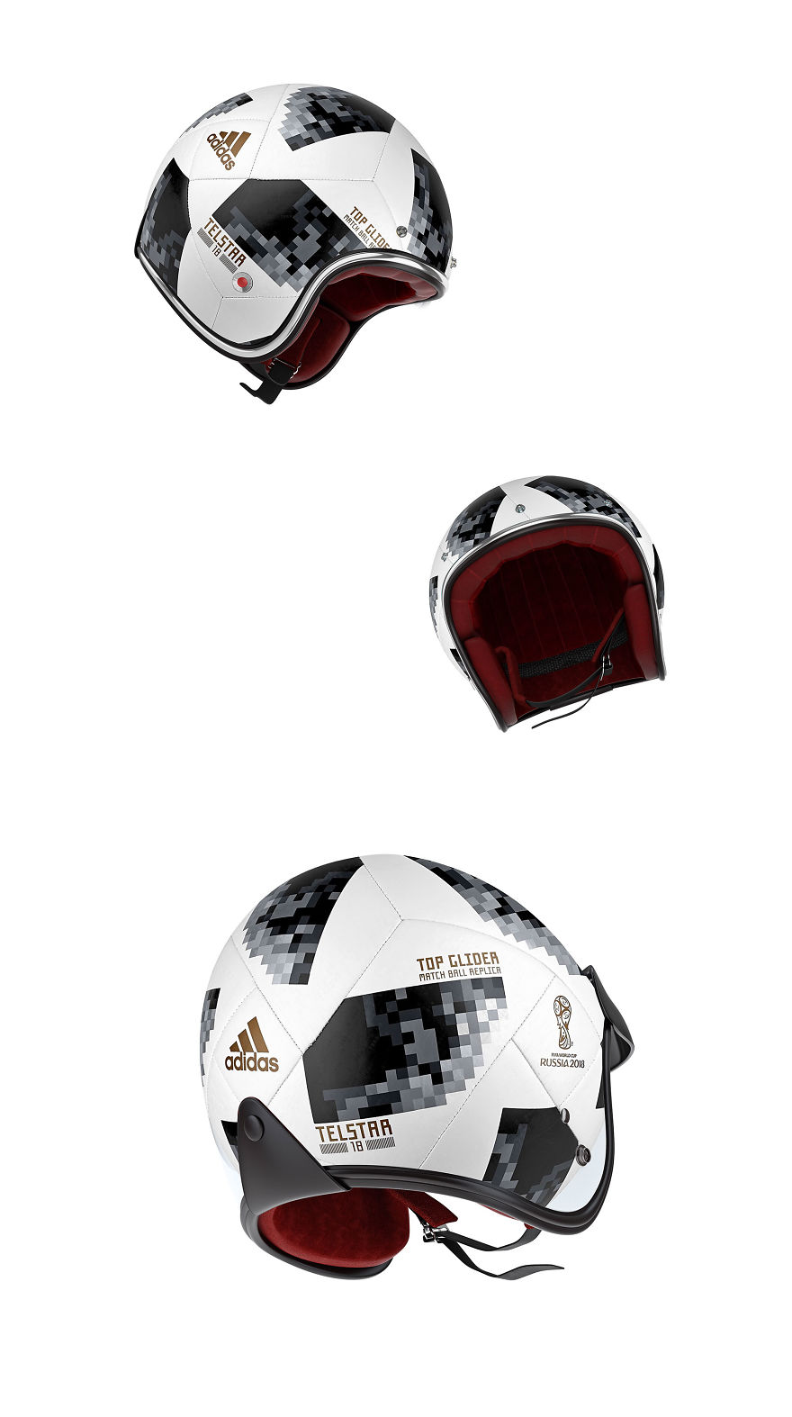 I Made Helmet Design Inspired By Fifa Russia 2018 Official Soccer Ball.