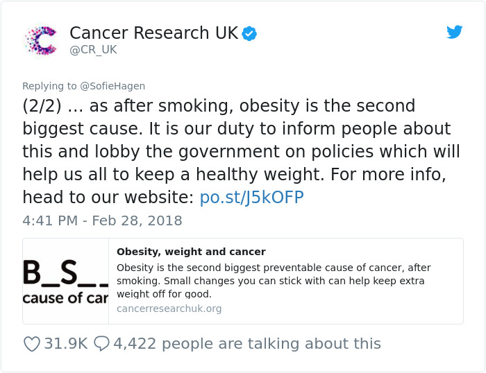 Plus-Size Comedian Accuses Cancer Research Ads Of Fat-Shaming, And Here's How They Reply
