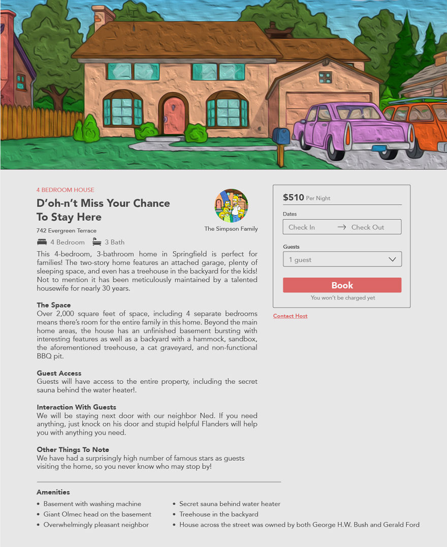Fictional Airbnb Listings Price Out The Cost To Rent Tv Character Homes