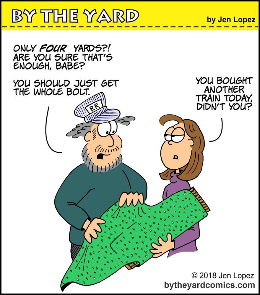 When A Quilt Nerd Met A Train Geek Online, A New Comic For The Crafty Inclined Was Created