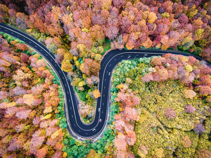I Photograph The Roads Of Transylvania From Above. Yes, That Transylvania!