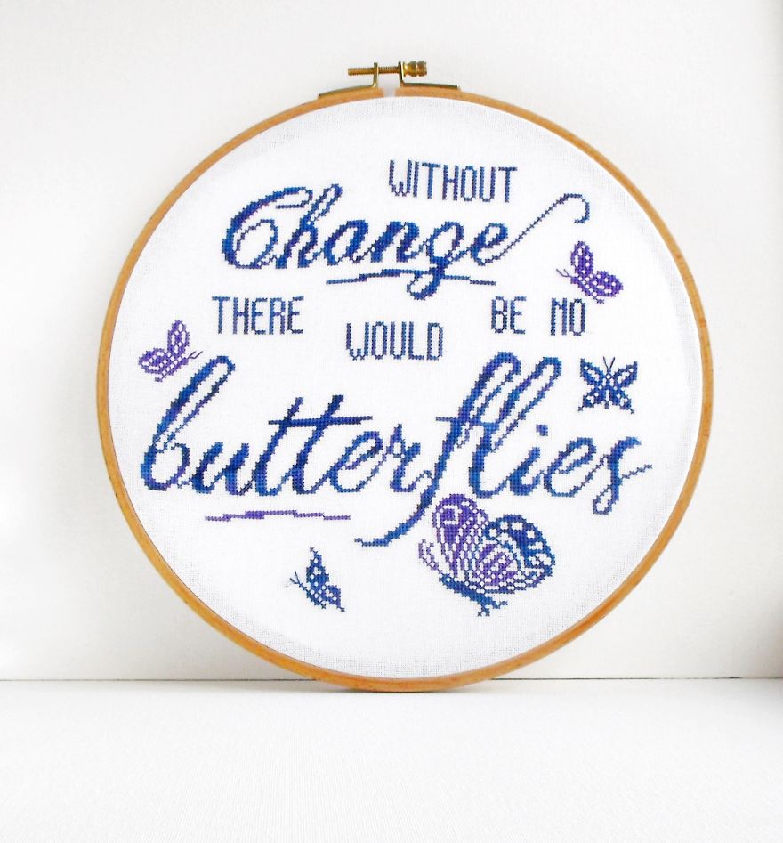 I Connected The Lettering And Cross Stitching I Connected The Lettering And Cross Stitching
