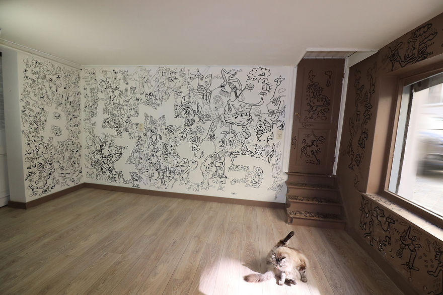 I Turned My Entire House Into An Amazing Doodle Drawing