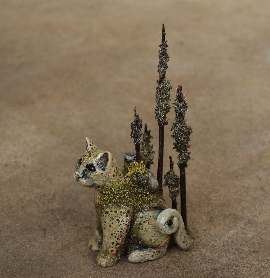 I Made Some Little Creature Figurines With Trees Growing On Them