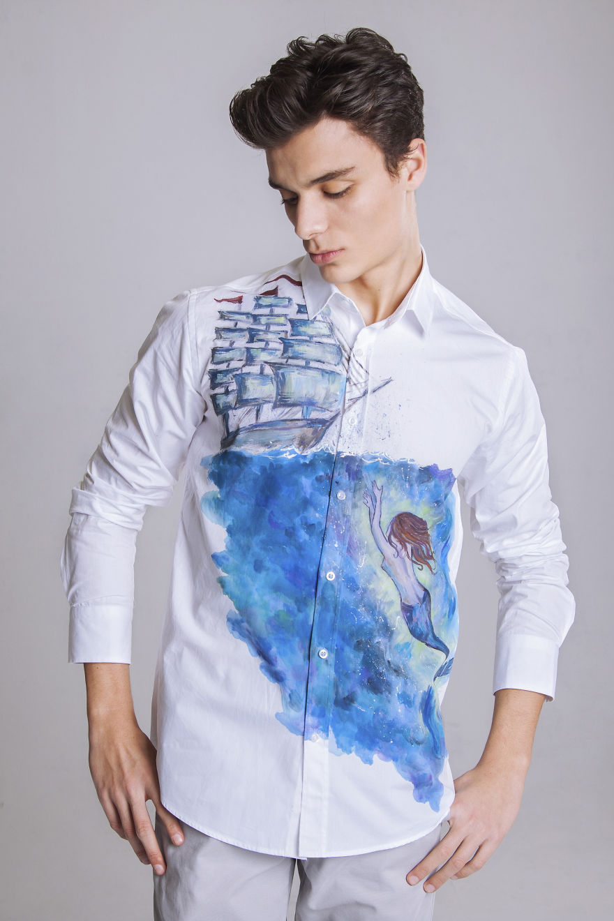 I Used Shirts As A Canvas And Painted Unique And Eye-Catching Designs To Show How Boring Shirt Can Be Turned To The Coolest Clothing