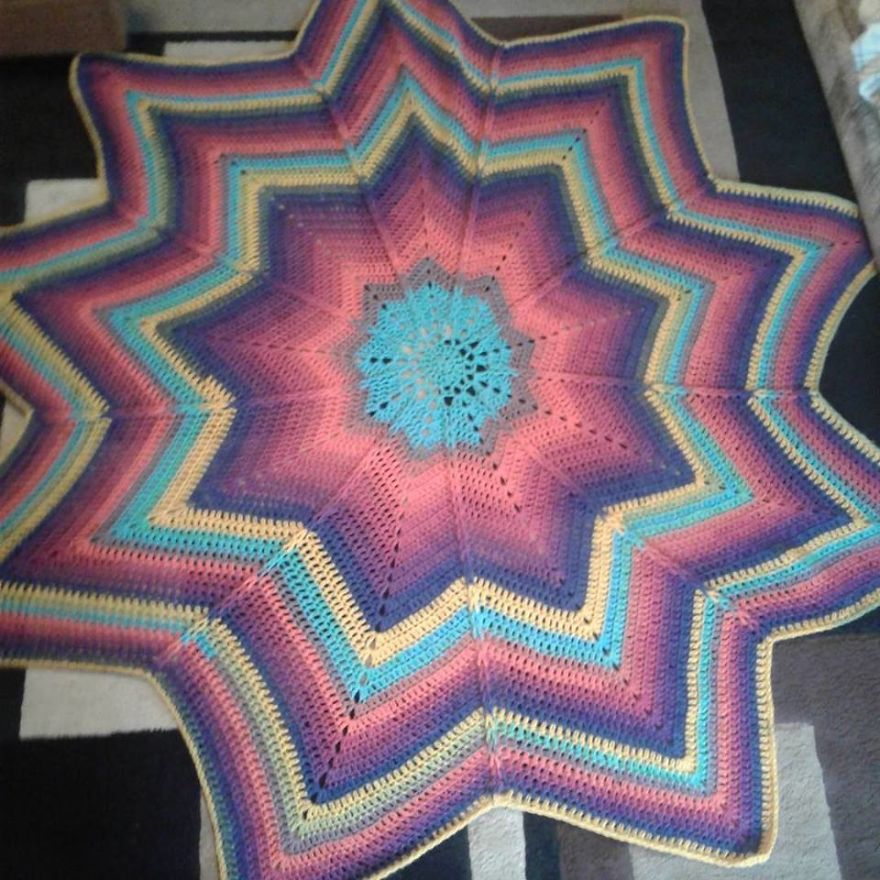 I Designed This Crochet Pattern For A Star Blanket, And Ended Up Making And Giving Them To Family Members And Friends That Needed A Hug.