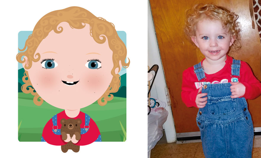 I Turn Children And People Photos Into Cute Cartoons