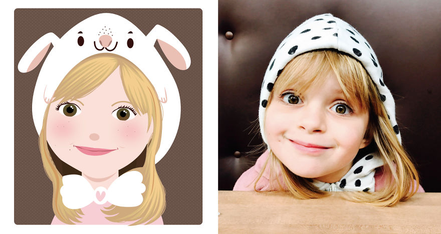 I Turn Children And People Photos Into Cute Cartoons