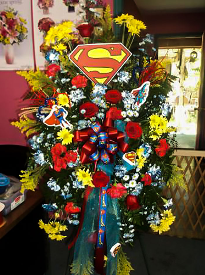 Parents Ordered A Super Man Arrangement For Their Son's Funeral. This Is What I Made For Them