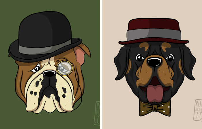 12 Gentlemen Dogs Illustrated By Dog Addicted Artist