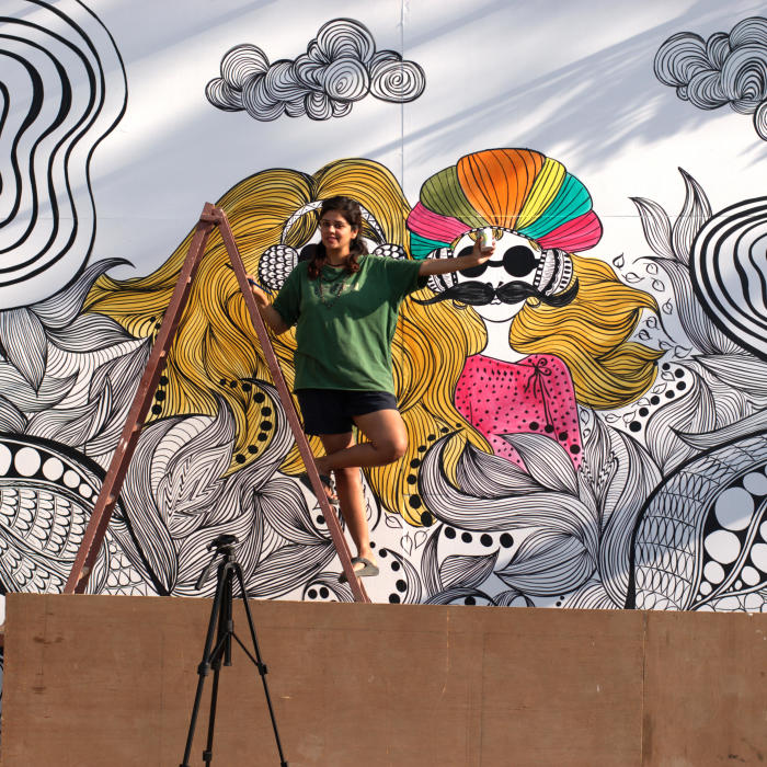 I Made This 3d Zentangle Art Installation In Which People Took Selfies Like Crazy