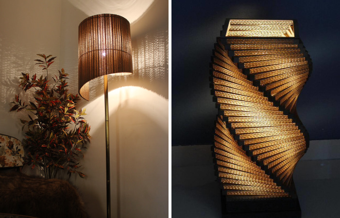 We Make Cardboard Lamps That Combine Our Love For Art And Earth