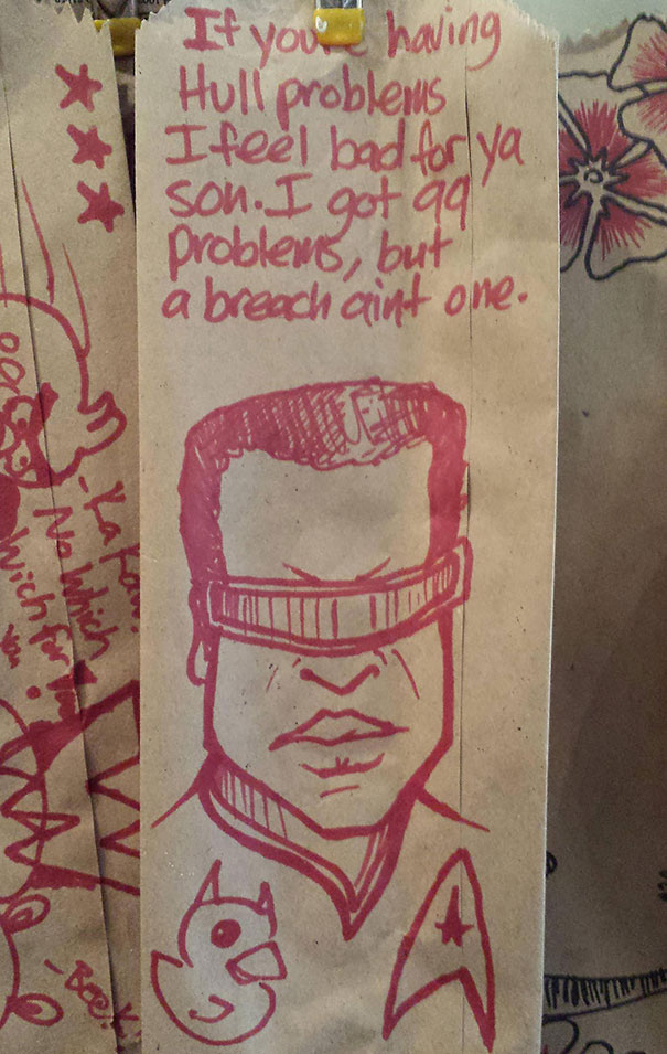 Thought You Would Enjoy This Artwork I Found At A Local Sandwich Shop In Phoenix