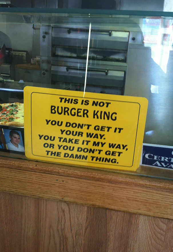 I Walked Into A Local Pizza Shop. This Was The Sign I Saw