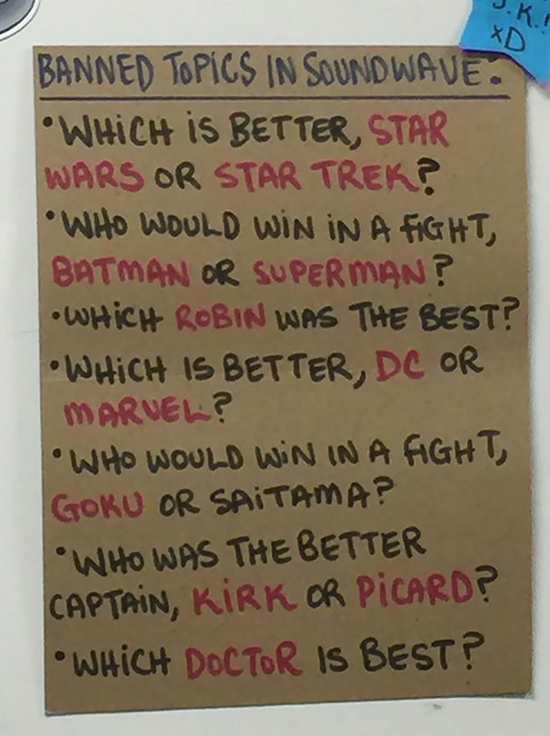 Banned Topics At Local Comic Book Shop