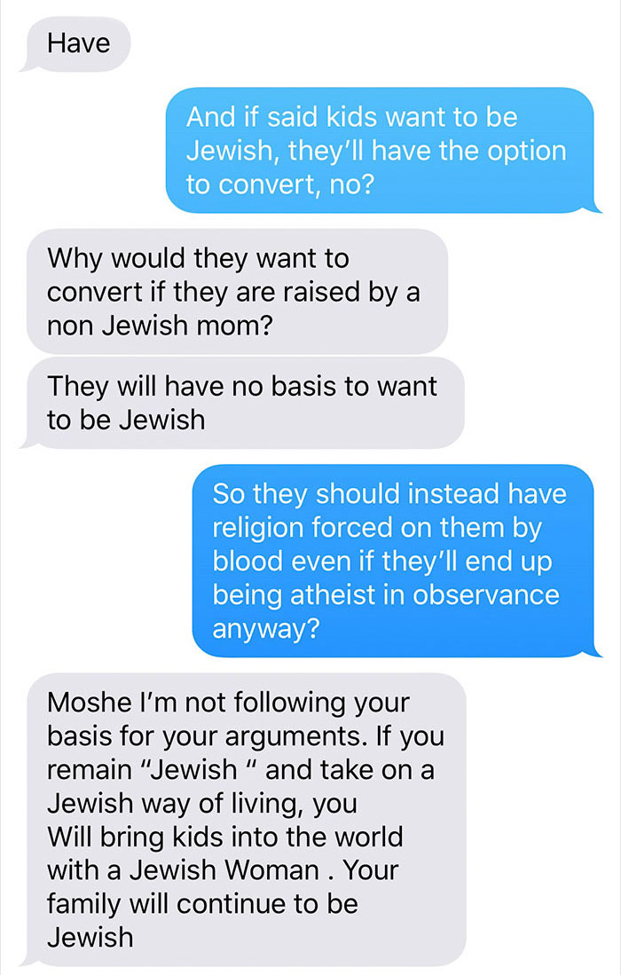 Jewish Aunt Tries To Convince Her Nephew To Dump His Non-Jew GF, And Here's How He Responds