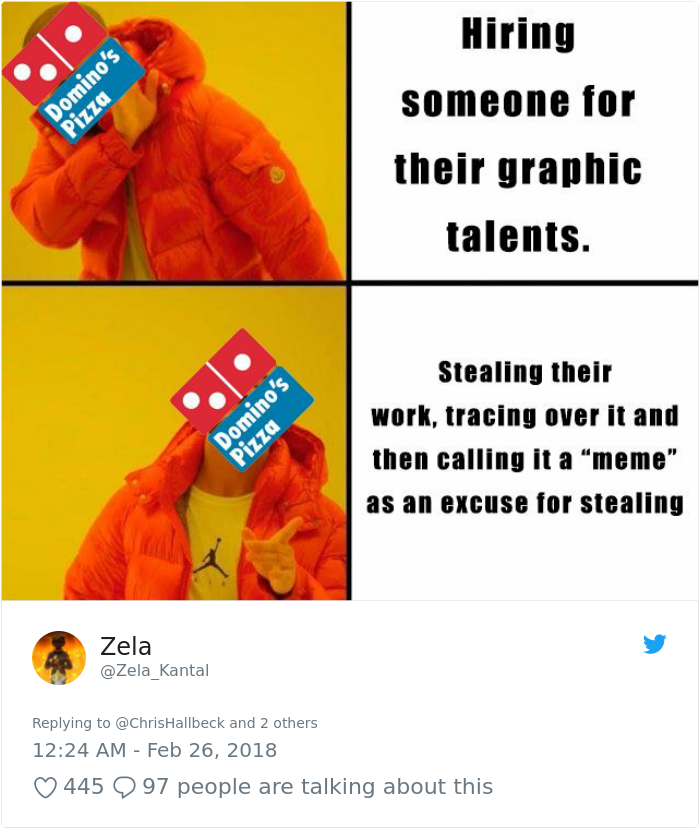 Artist Accuses Domino's Pizza Of Plagiarism, And The Evidence Is Hard To Deny