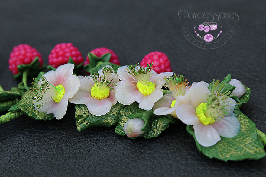 I Use Polymer Clay To Create Floral Jewellery