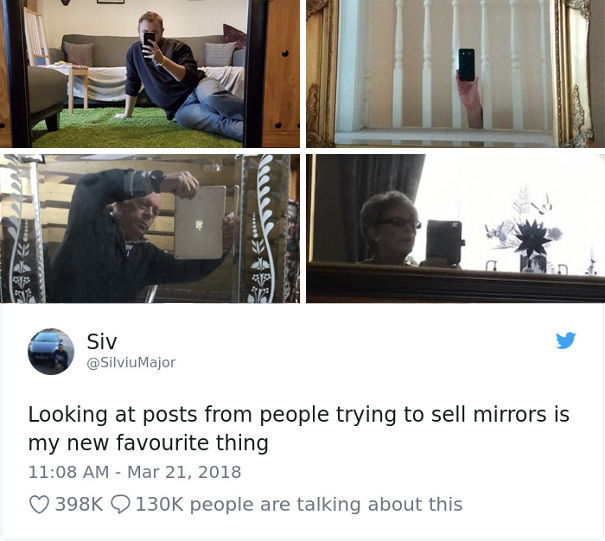 Pics of People Trying To Sell Mirrors Are Our New Fav Thing | Bored Panda