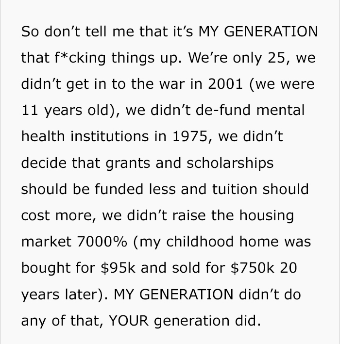'Spoiled' Millennial Claims It Was Easier For Their Parent's Generation, And His Rant Goes Viral