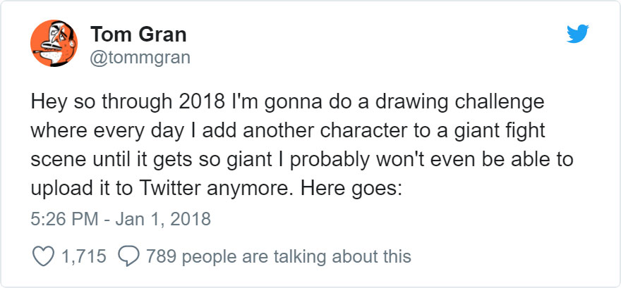 Artist Challenges Himself To Add One Character To Fight Scene A Day Until It Gets Too Big To Upload On Twitter