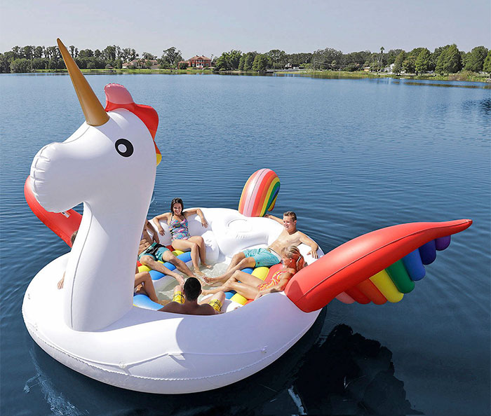 Fitting Up To Six People, These Giant Unicorn Floats Are Here To Change Your Summer Parties