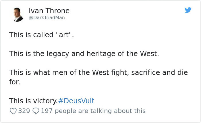 Sexist Man Says Only "Men Of The West" Can Create Such Amazing Sculpture, Gets Response He Doesn't Expect