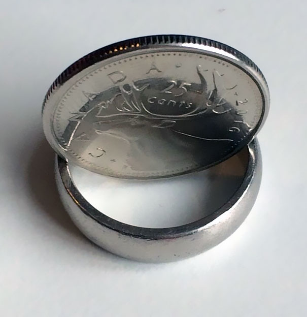 I Balanced A Coin On A Ring, The Coin Looks See Through