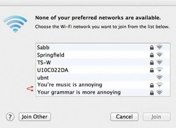 Can't Beat A Bit Of Passive-Aggressive Wi-Fi Naming