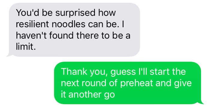 Depressed Person Texts Pasta Company Instead Of Crisis Line, Doesn’t Expect A Response Like This